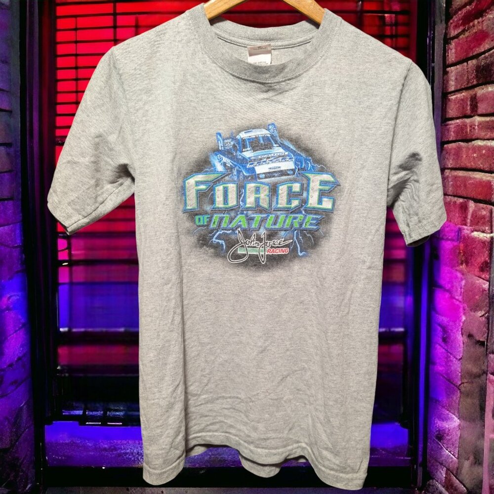 John Force Racing Double Sided Graphic T-Shirt Anvil Tag, Small